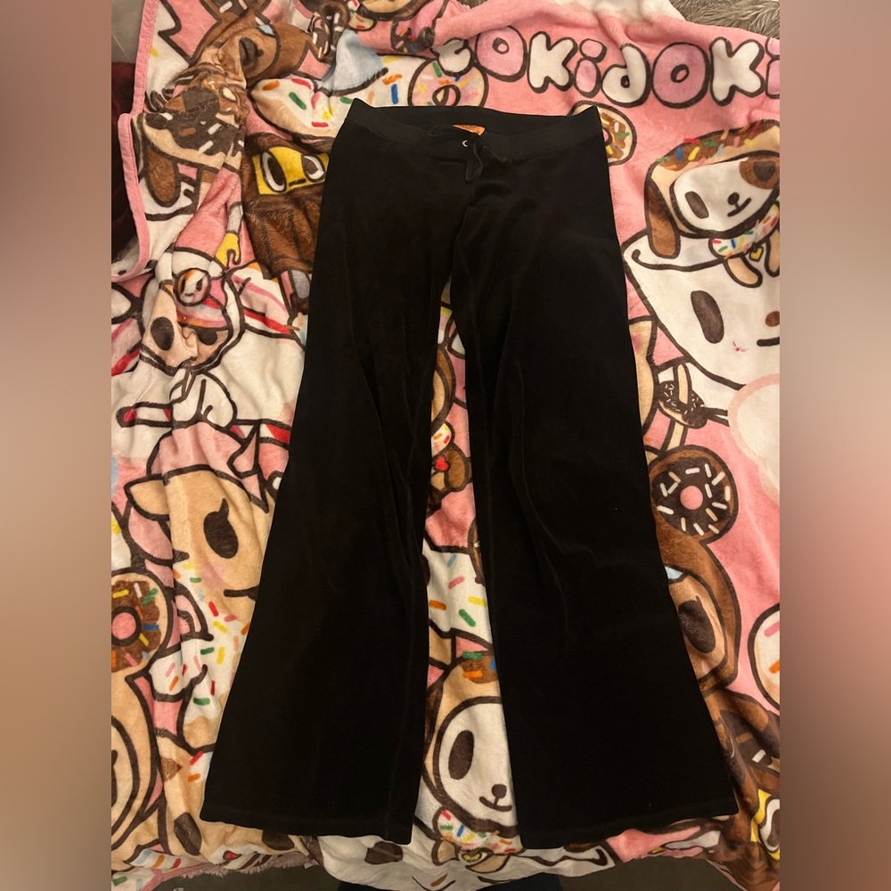Black Velvet Flare Pants
